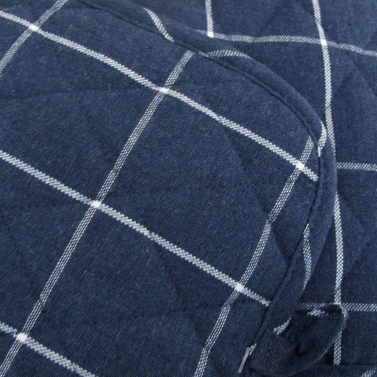 Ladelle Eco Check Navy Set of 2 Pot Holders 21 x 21 cm โ image 3