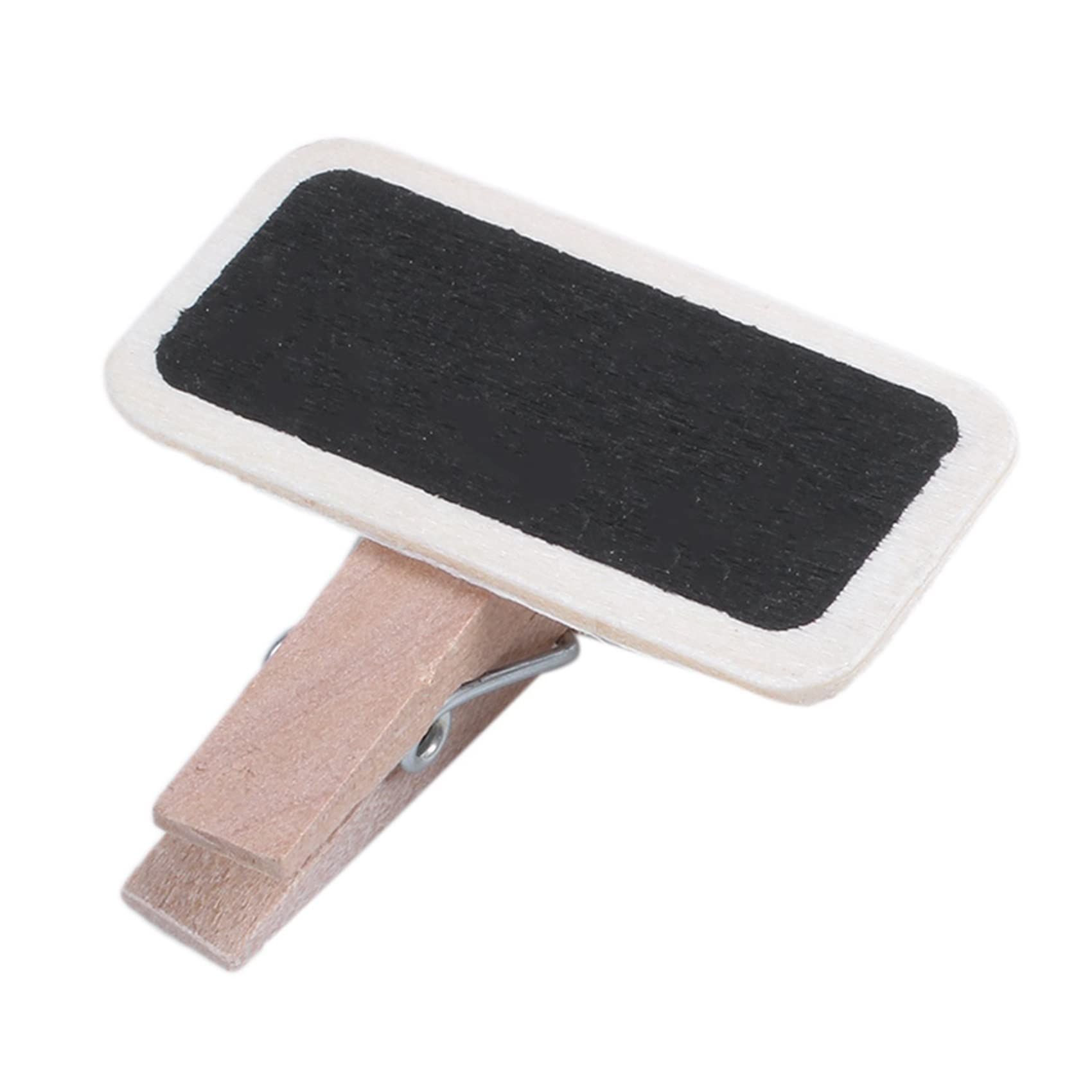 Mini Blackboard Wood Message Rectangle Clip Panel Card memos Label Price Place Number Table 50 pc — image 5