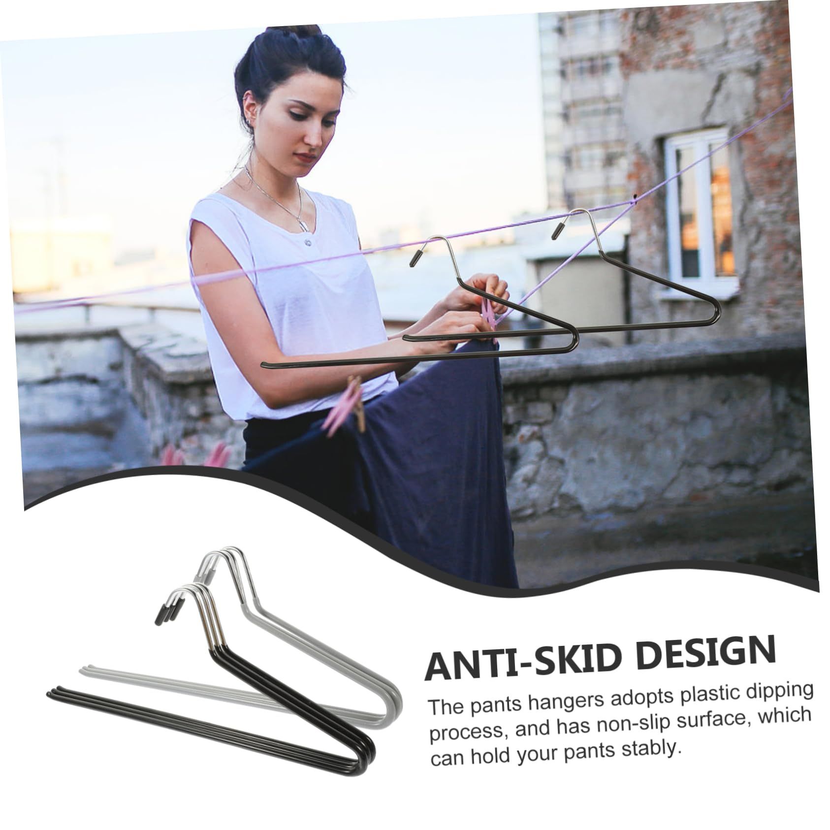 10pcs Coat Hanger Heavy Duty Clothes Rack Heavy Duty Clothes Hanger Hangers Tie Scarf Hanging Racks Blanket Holder — image 4