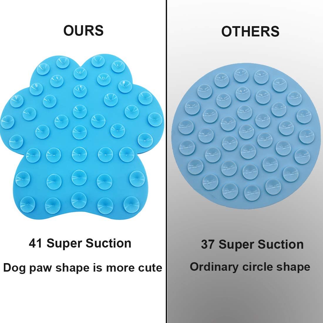Dog Lick Pad, Dog Feeding Mats Slow Eating Dog Mat with Super Suction for Dog Licking Peanut Butter, Pet Bathing, Grooming — image 3