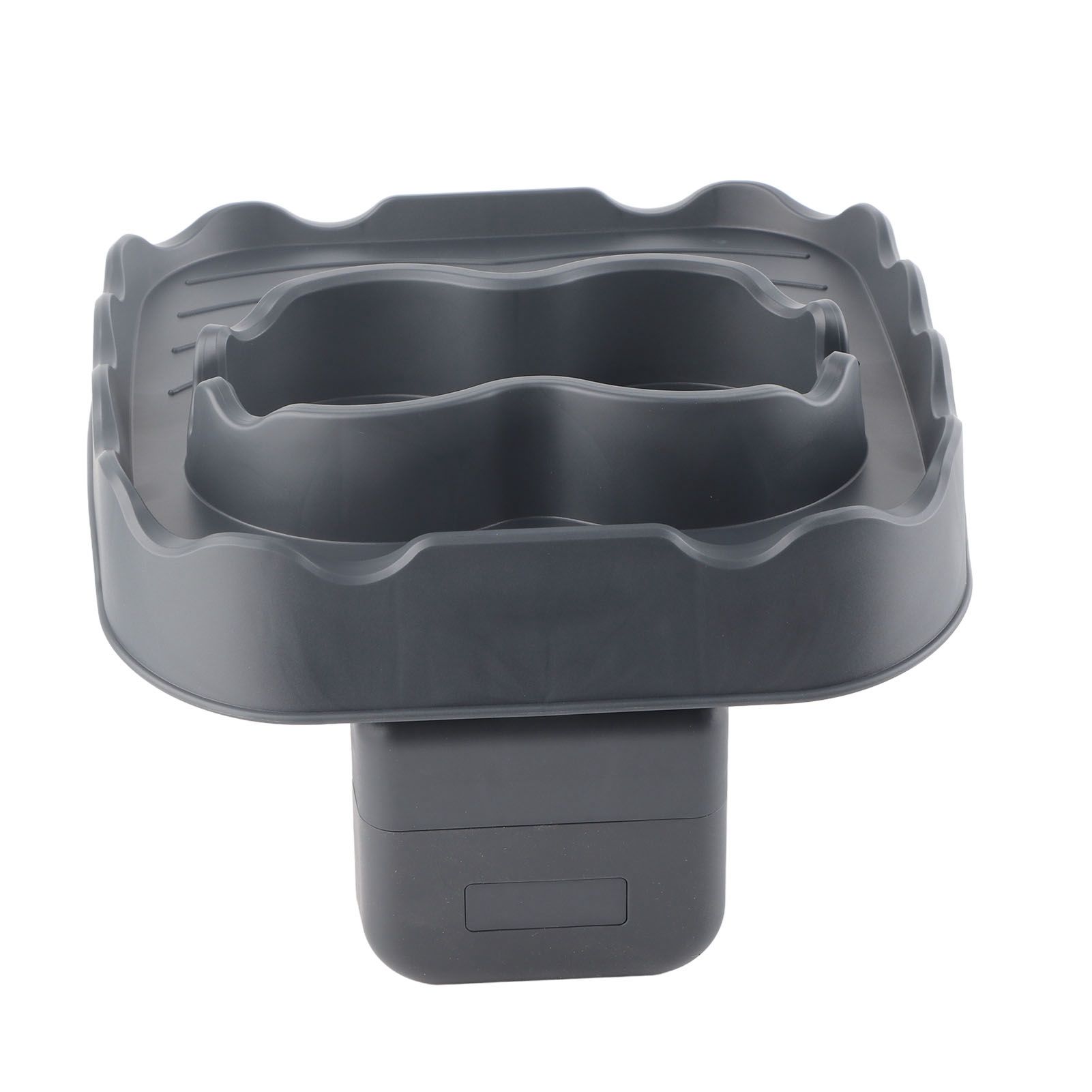 Hot Tub Table Tray with Drain Holes Anti Slip Adjustable Hot Tub Side Table for Swimming Pools SPA Bathtub Grey โ image 5