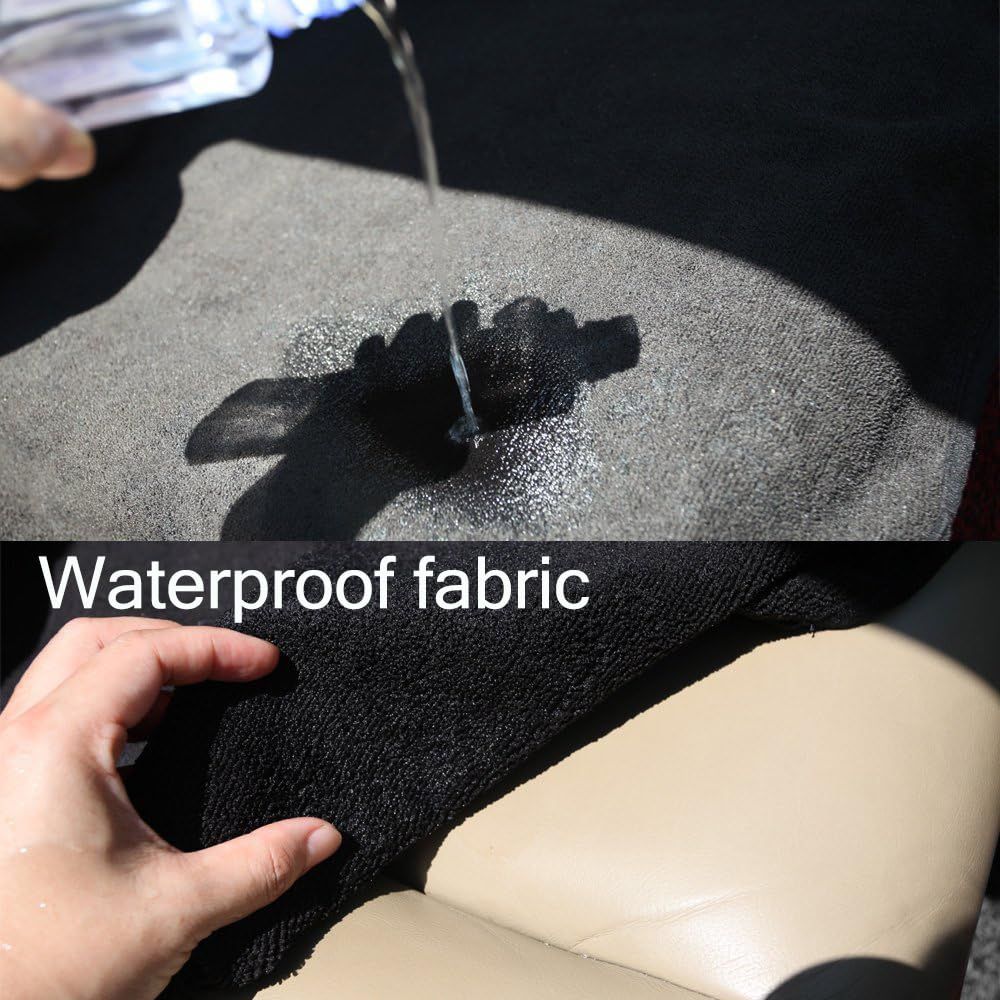 Back Seat Cover for Car Trucks Van SUV,Waterproof Rear Bench Towel Seat Covers for Dogs and Kids,Automotive Backseat Protector (Black) — image 2