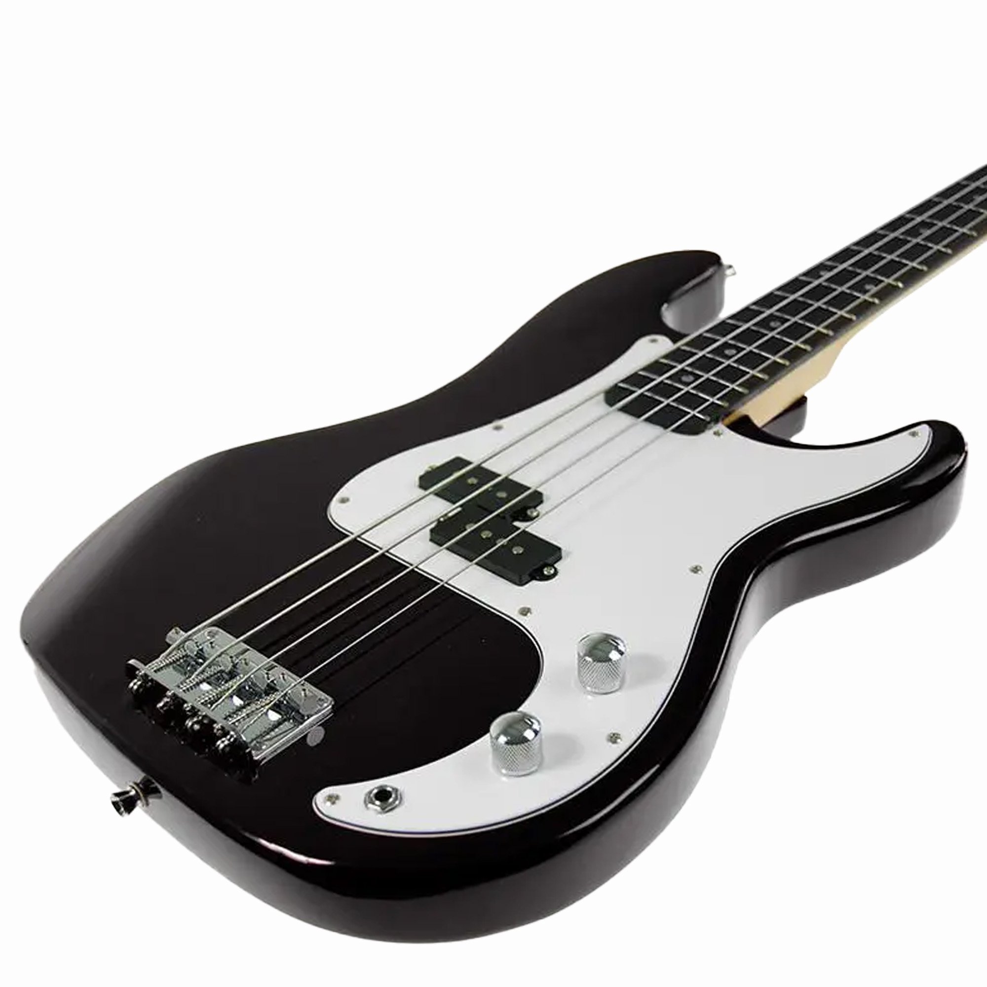 Karrera 39in Electric Guitar Bass Tuner Music 4-String Instrument Full Size Black β image 2