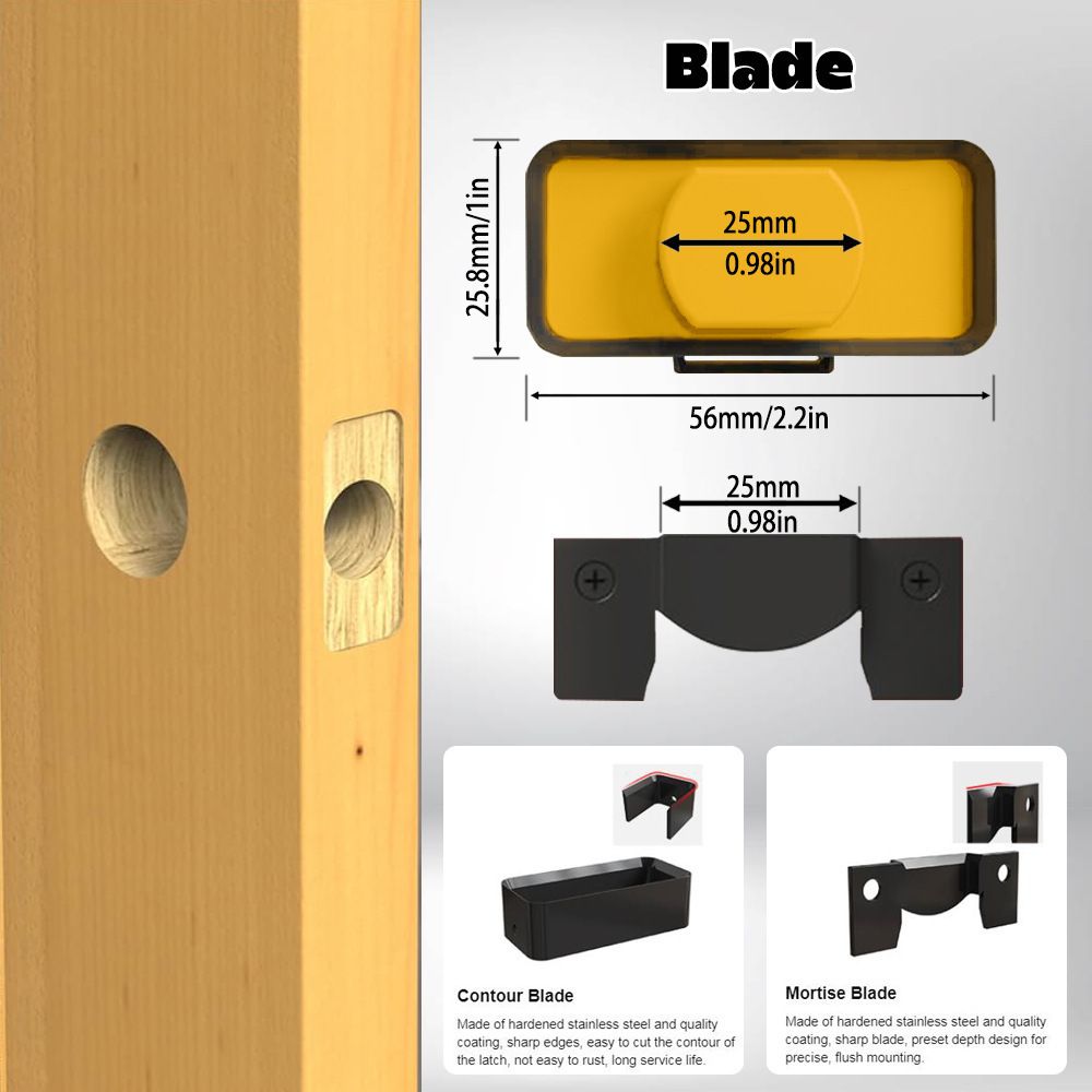 Door Latch Chisel Positioning Tool: Precise Positioning Without Measurement, Easy Installation With Less Effort/BLUE โ image 4