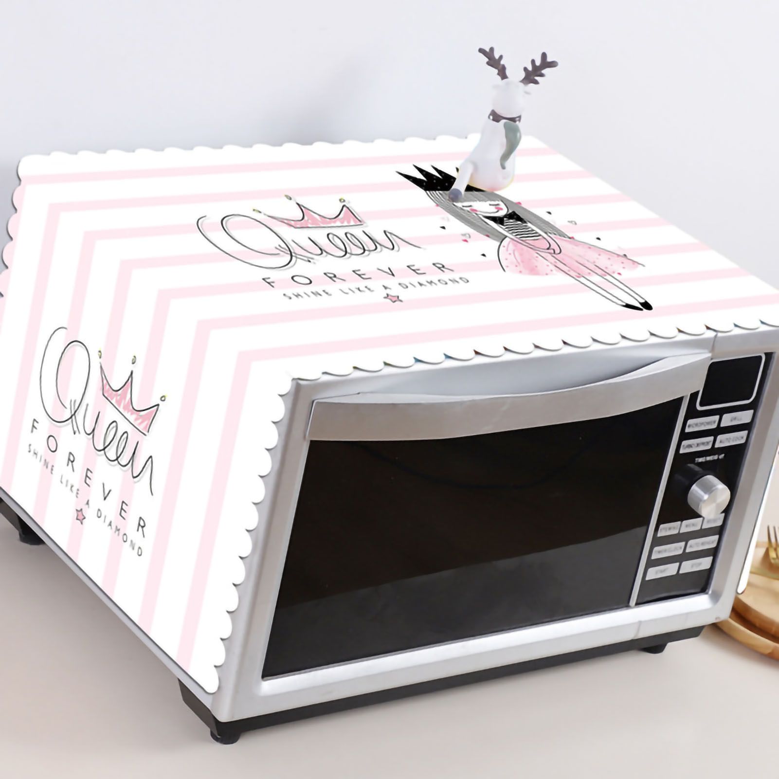 Microwave Cover Cloth Oven Cute Dust Proof Shiled Universal Oil Proof Nordic Style Simple Parts Princess 35x100cm โ image 5