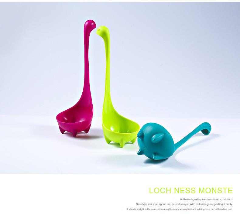 Blue Nessie Ladle Loch Ness Monster Soup Spoon Cute Dinosaur Shaped Standing Ladle Food-Grade Nylon Kitchen Utensil Handle Heat Resistant 0-120C Funny Cooking โ image 5
