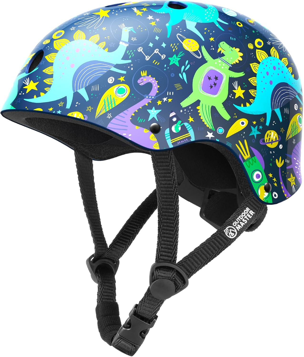 OutdoorMaster Youth & Kids Bike Helmet - Adjustable Multi-Sports Skateboard Helmet with Removable Liners for Balance Bike, Kids Scooter, One Wheel