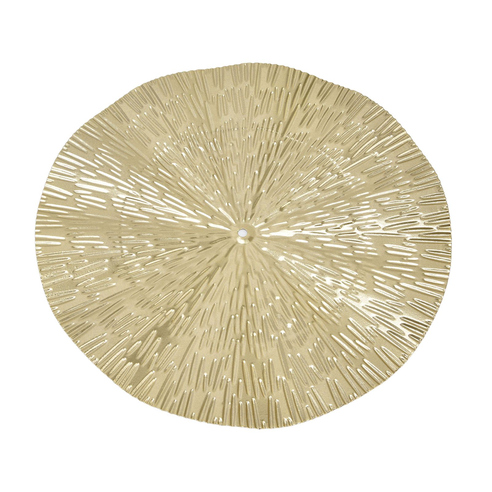 Round Wall Art Decor Elegant Style Iron Material 24.5cm/9.6in Delicate Texture Appearance Golden Irregular Circle โ image 5
