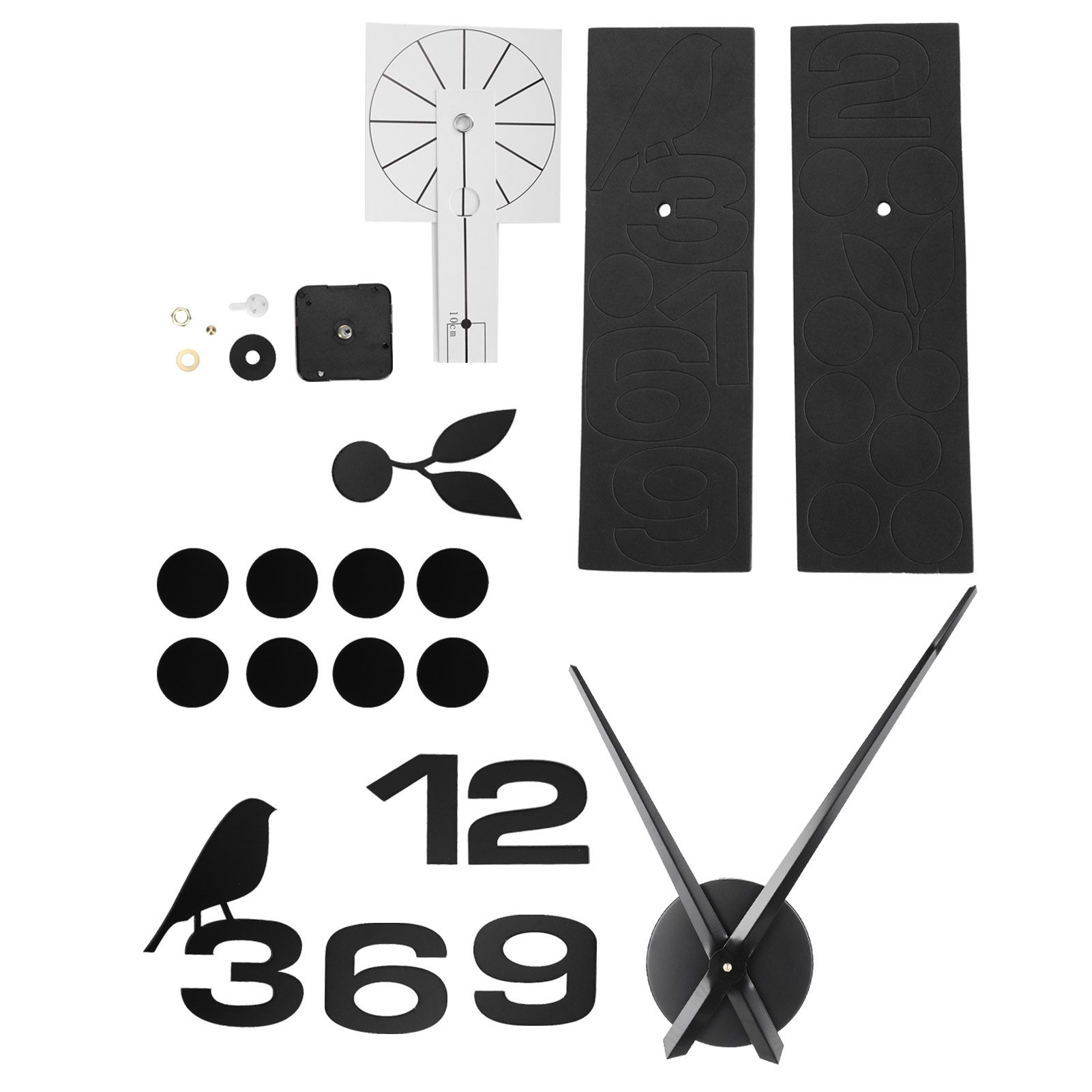 Frameless Wall Clock Sticker Mirror Surface DIY Decoration Living Room Bedroom OfficeBlack โ image 5