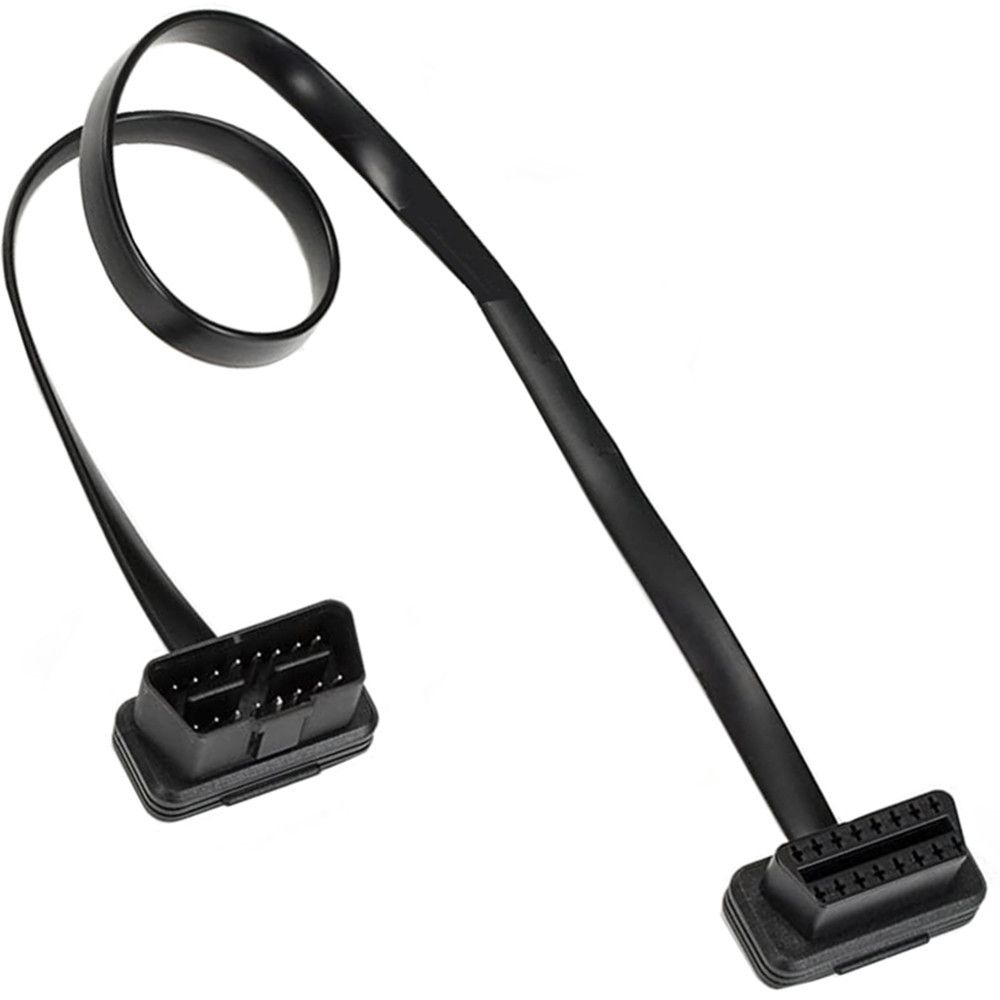 OBD2 male to female extended line OBD elbow flat line surface strip GPS tracking ELM327 automotive testing line 8-core