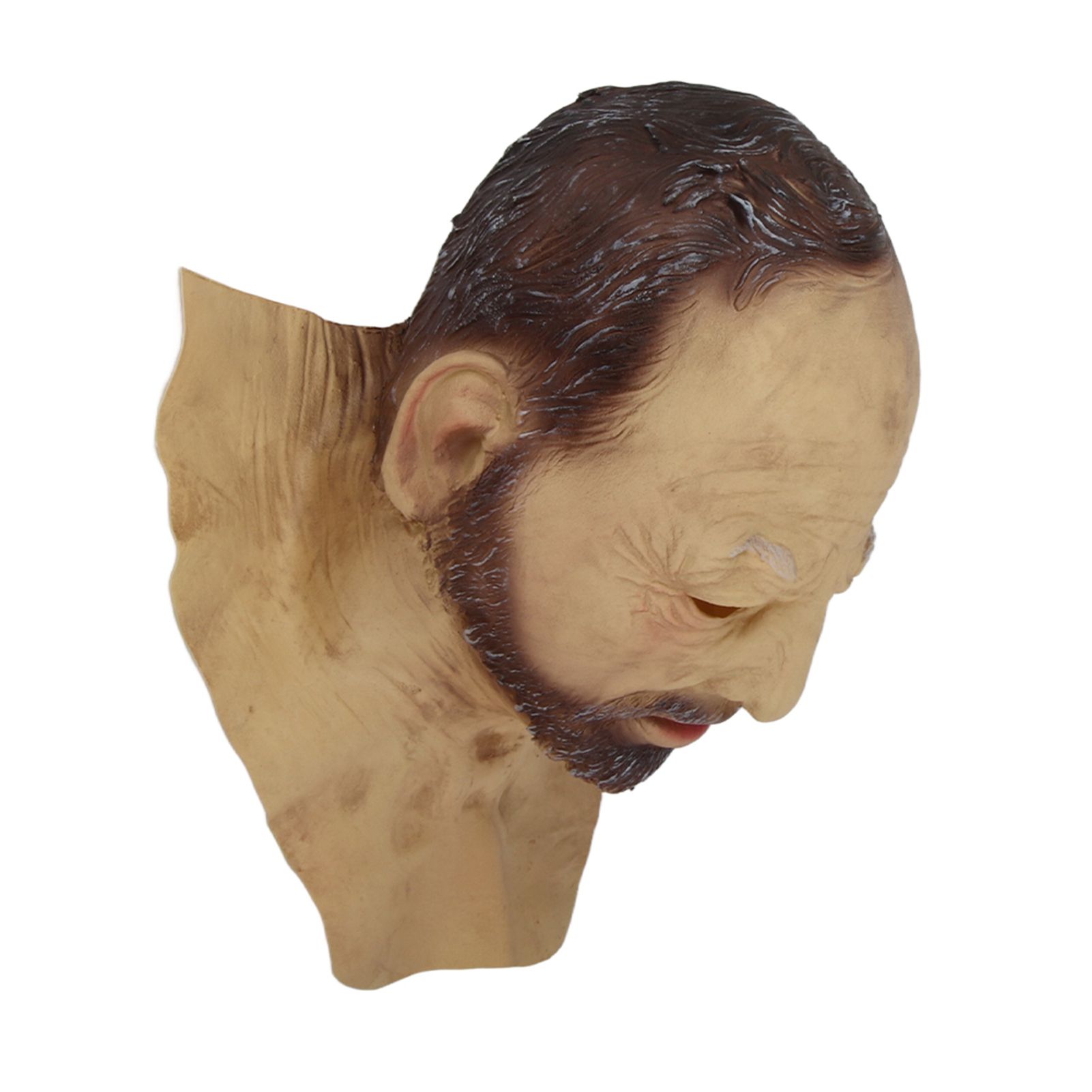 Halloween Latex Old Man Face Cover Halloween Fancy Dress Head for Masquerade Realistic Headgear — image 3