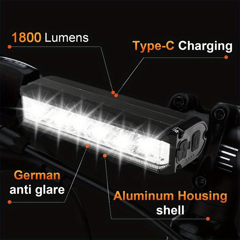Brand new super bright aluminum alloy bicycle light - USB charging - ideal for mountain bike night rides - compatible with various types of bicycles โ image 5