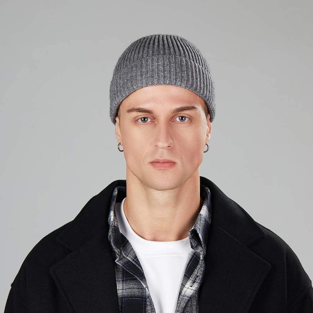 Trawler Beanie Watch Hat Roll up Edge,Winter Warm Knit Caps Fisherman Unisex — image 3