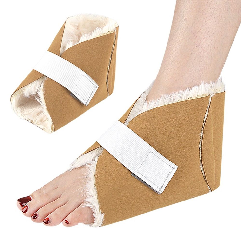 Heel Protectors for Pressure Sores - Heel Protectors for Bed Sores - Includes - Cushion Pads for Ulcer Sore Prevention (2pcs Brown)