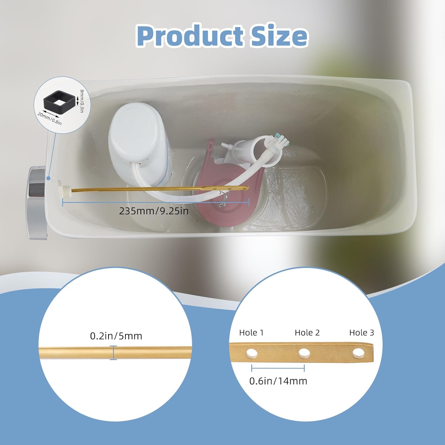 2 Pack Large 3-Inch Toilet Flapper with Toilet Handle Replacement Compatible with TOTOTHU004-CP Trip Lvr โ image 6