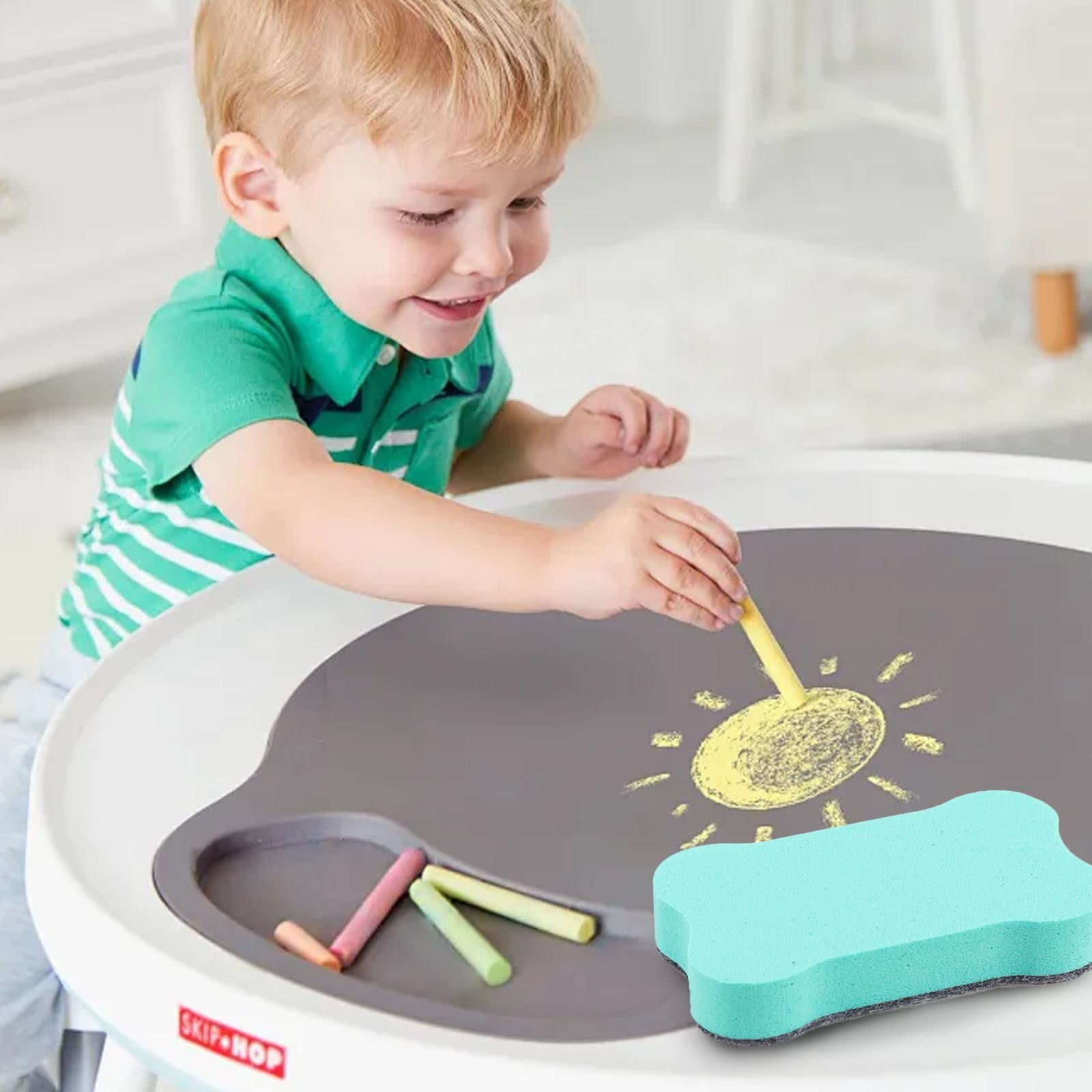 Magnetic Blackboard Eraser Green Whiteboard Dry Eraser Bone Shape Suitable for Scho-ǒls Homes and Red Yellow Blue and One Size Green — image 4