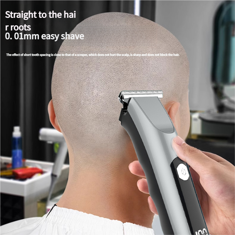 Professional Steel Hair Clipper - Low Noise Motor with 3 Guard Combs & Type-C Charging(silver) โ image 3