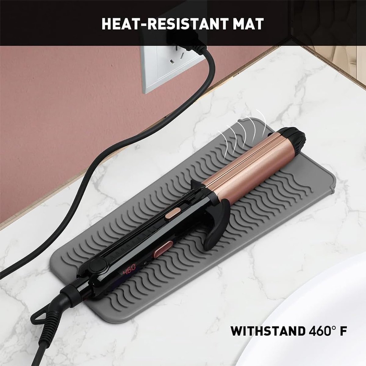 Heat-resistant mat - Heat-resistant pads - Heat mat - Silicone case - Silicone protective pads - Curling iron mat - Straightener mat - storage bag - storage — image 3