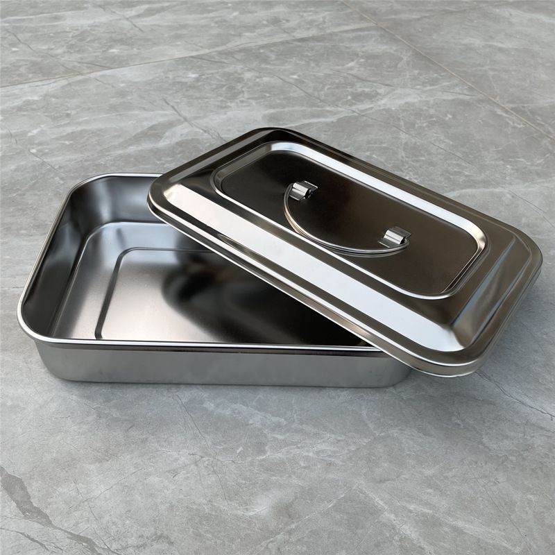 Jinbokang Stainless Steel Sterilization Box Surgical... 9 inch with hole [201 stainless steel]] — image 3
