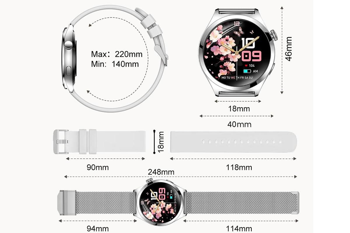 Smart Watch for Women Waterproof Smartwatch 100+ Sports Fitness Tracker-Silver โ image 5