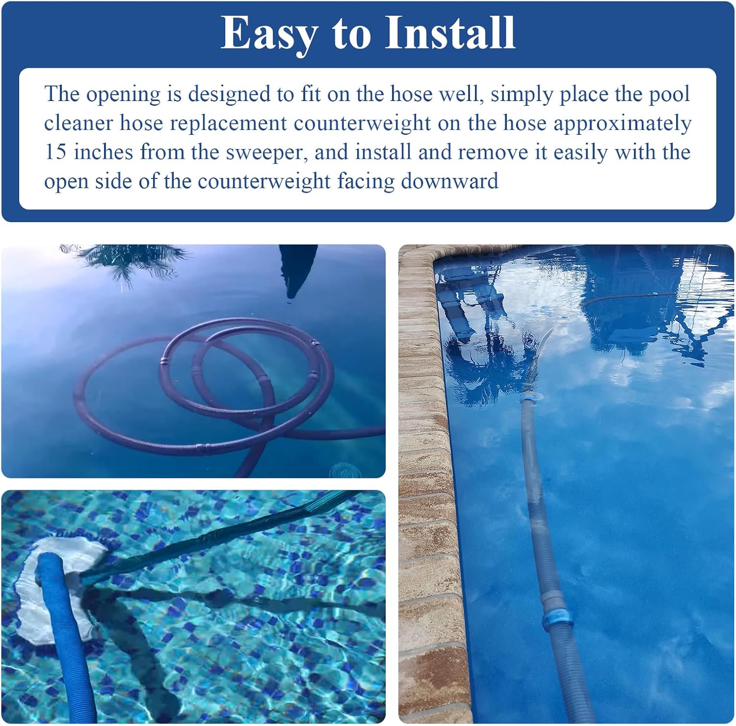 2 Pcs Pool Cleaner Hose Weight, Fit for Zodiac Baracuda W83247 X70105 Model G2 G3 G4, Pentair Kreepy Krauly Hose Weight K12054 K12454, Pentari Shark, Hayward โ image 6