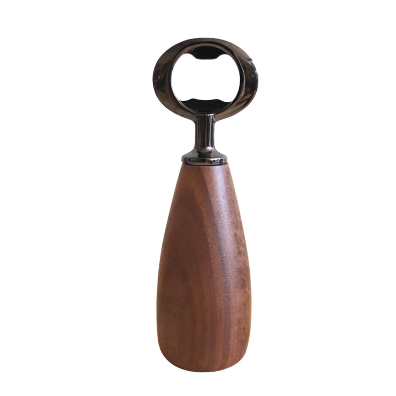 Handcrafted Wooden Bottle Opener โ Walnut & Stainless Steel Beer Opener with Ergonomic Handle | Premium Bar Tool for Home, Kitchen & Gifts