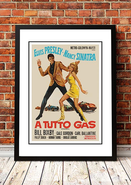 Elvis 'A Tutto Gas' Framed Movie Poster! - Framed A4