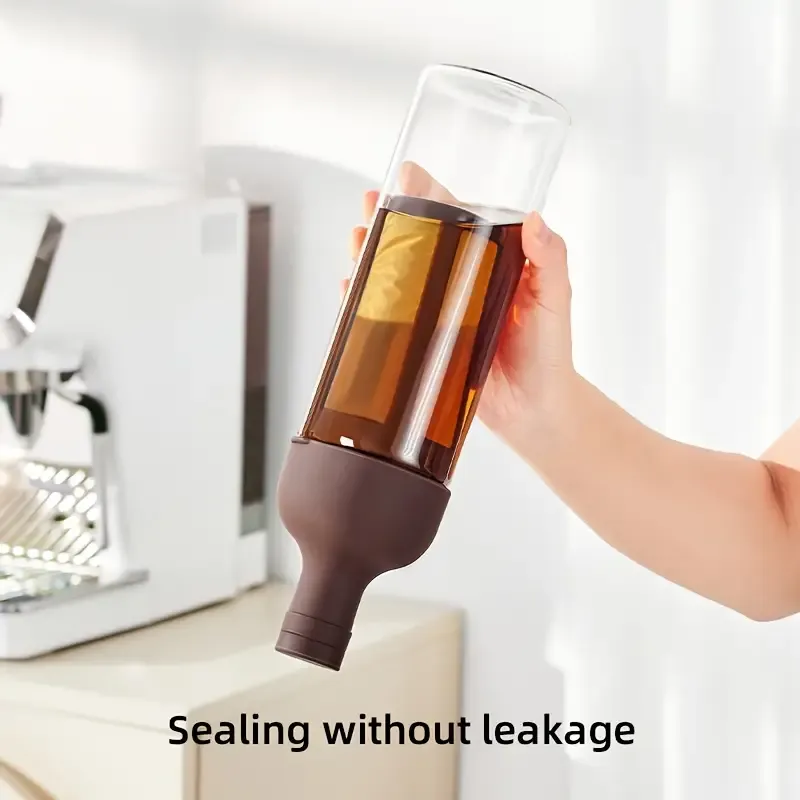 High Borosilicate Glass Cold Brew Carafe – Extreme Hot & Cold Resistant, Leak-Proof with Fine Filter for Iced Coffee & Tea, Fridge-Door Friendly, Ideal for