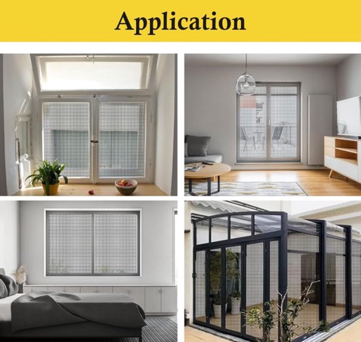 piece - Window screen 120 x 250 cm - Black - Mesh - Universal Window Screen - Custom-made screen mesh - Make your own screen - Anti-mosquito - Insect screen โ image 4
