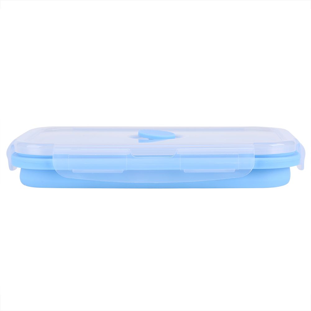 800ml Silicone Collapsible Portable Lunchbox Bowl Folding Food Storage Container Blue โ image 6