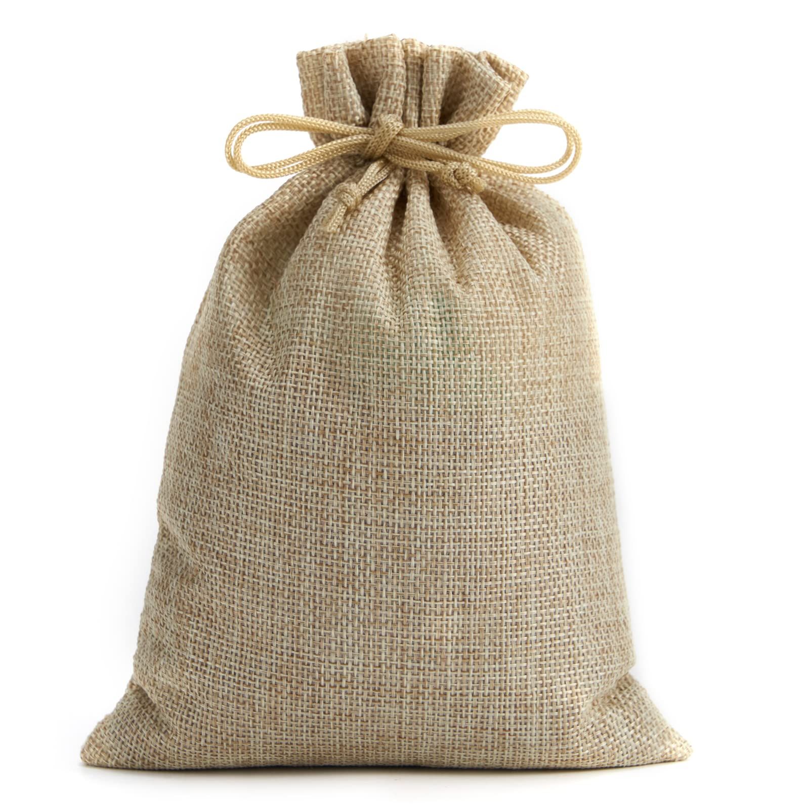 20Pcs 4x6 inch Burlap Gift Bags with Drawstring Recyclable Linen Sacks Bag for Wedding Favors Party DIY Craft โ image 2
