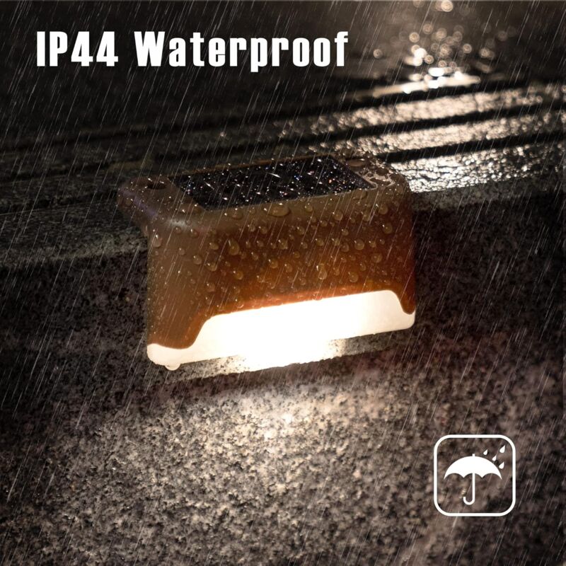 12 Pack Solar Lights Waterproof Solar Powered Lights For Deck, Stairs, Fence, Yard, Patio And Driveway (Warm White) — image 3