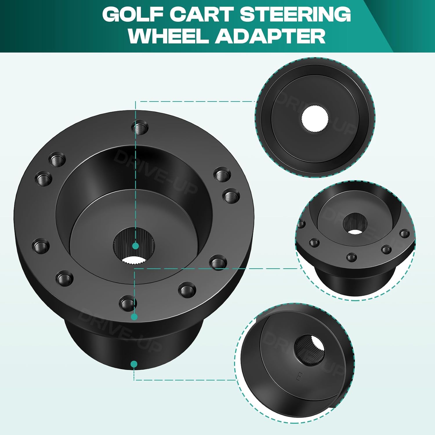 Golf Cart Steering Wheel Adapter, EZGO Adapter for TXT and RXV Models-Black โ image 6
