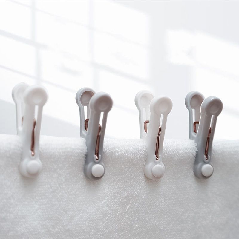16 Pcs Windproof Seamless Clothes Clips Plastic Laundry Drying Clips Household Clothespins Practical Photo Hangers — image 2