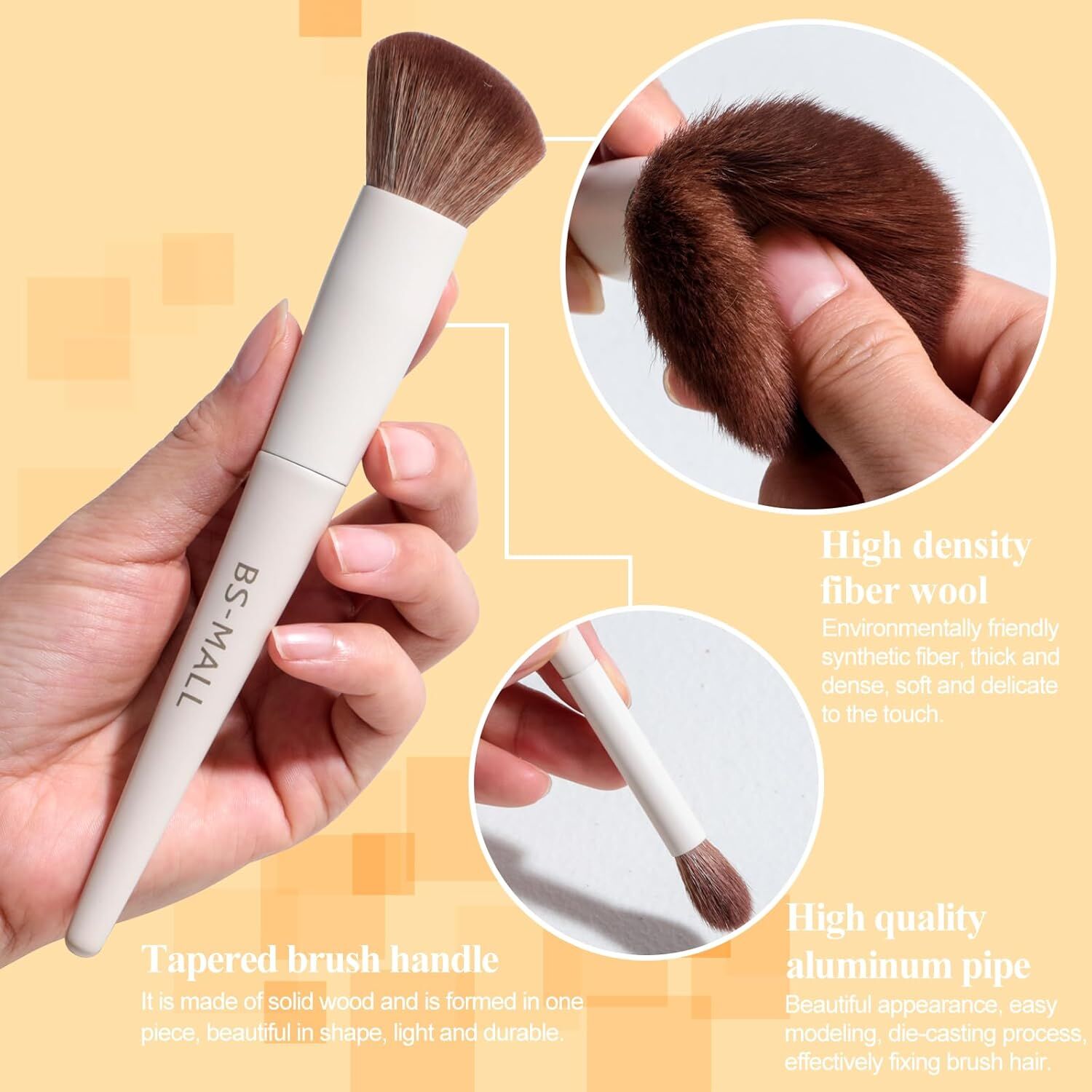 Matte Beige Makeup Brush Set (18-Piece): Professional, Cruelty-Free for Foundation, Blush & Eyeshadow — image 4