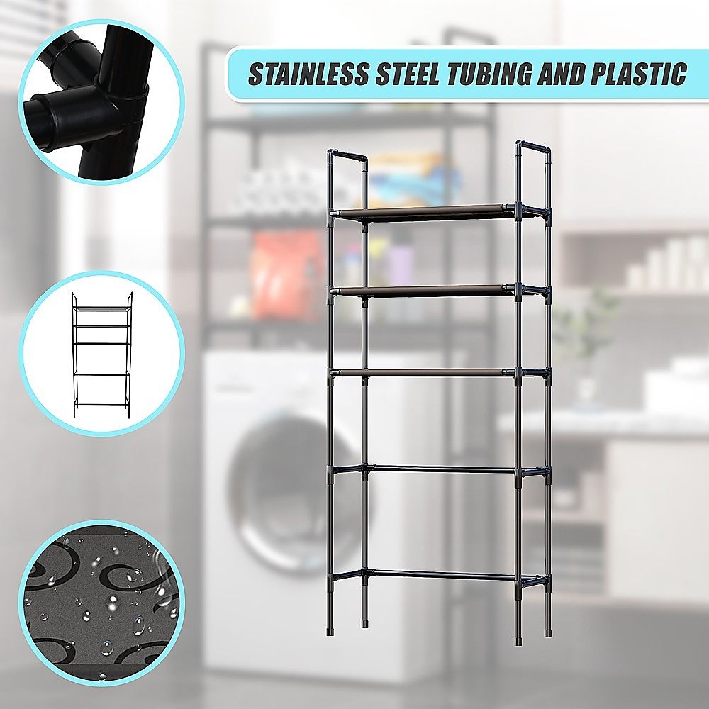 Storage Shelf 3 Tier Rack Portable Laundry Stand Unit Organiser — image 5