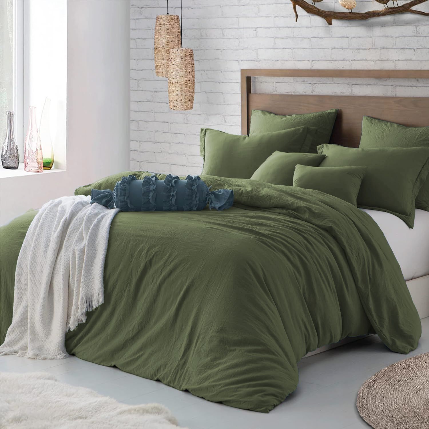 Hotel Soft Microfiber Duvet Cover Set-2000TC Quilt Cover Set & Pillowcases -1 Donna Cover Zipper Closure & 1 x Pillowcases-Breathable Bedding - Wrinkle, Fade