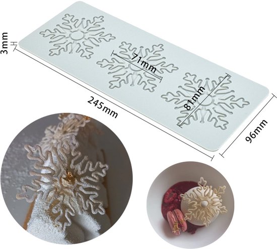 Baking Molds (3-Piece Set) - Silicone Baking Molds - Maple Leaf, Clover, and Snowflake Patterns - Suitable for baking chocolate, candy, and cupcakes, this is a โ image 6
