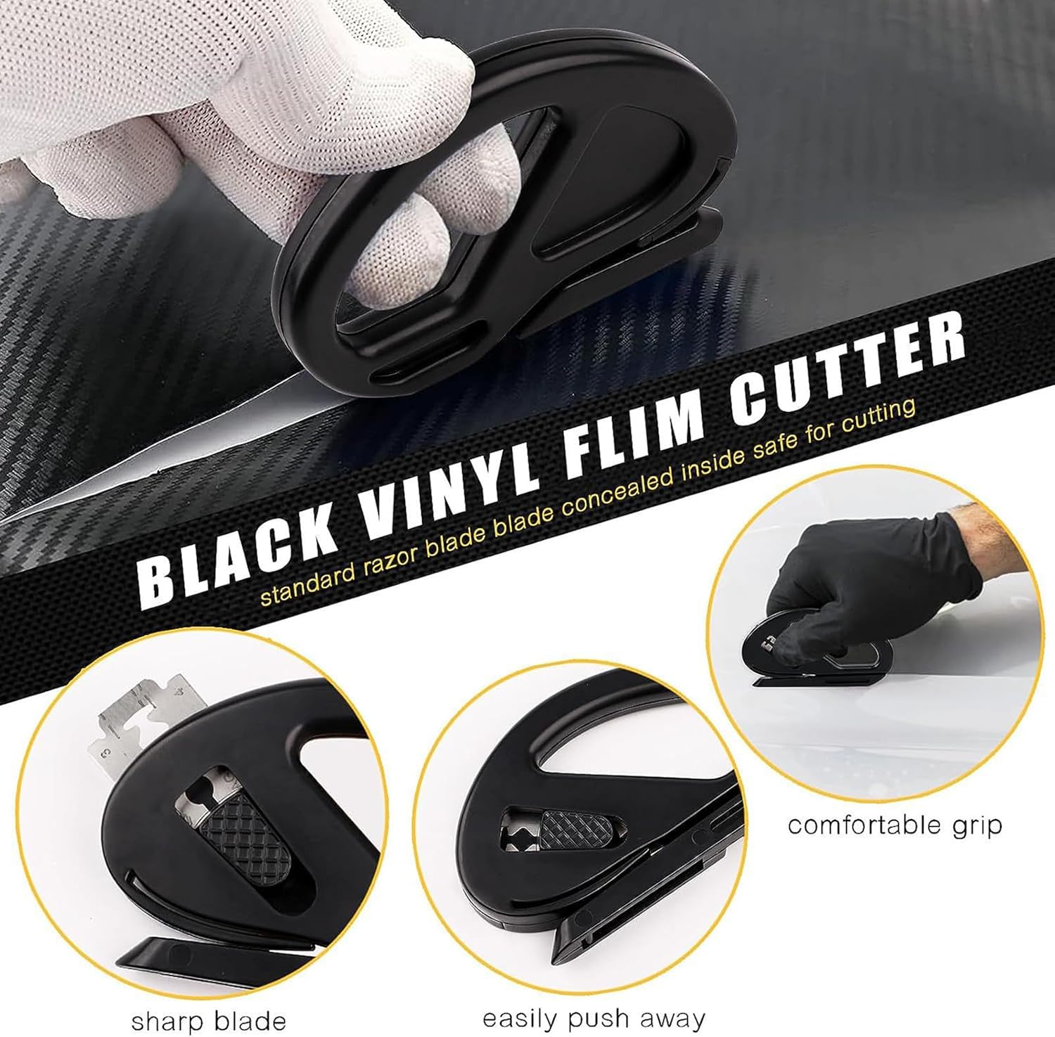 3Pack Safety Wrapping Paper Cutter Vinyl Film Cutter Car Wraps Knife Craft Vinyl Knife Utility Knife โ image 2