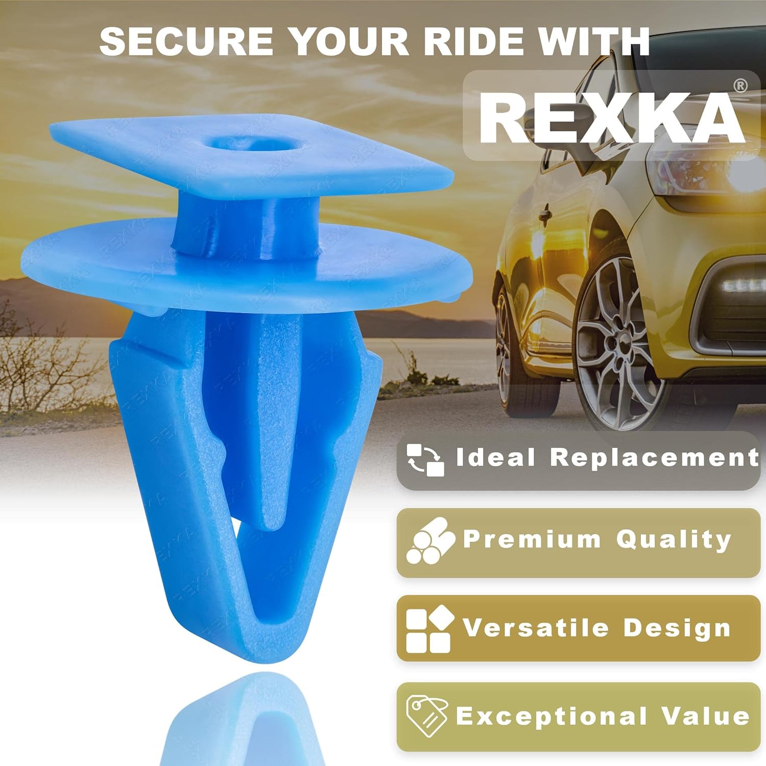 Rexka 40pcs Cowl Vent Grill Retainer Clips for Honda Acura 90602-TA0-003 Accord CR-Z Civic Crosstour RDX TL TLX TSX ZDX โ image 4