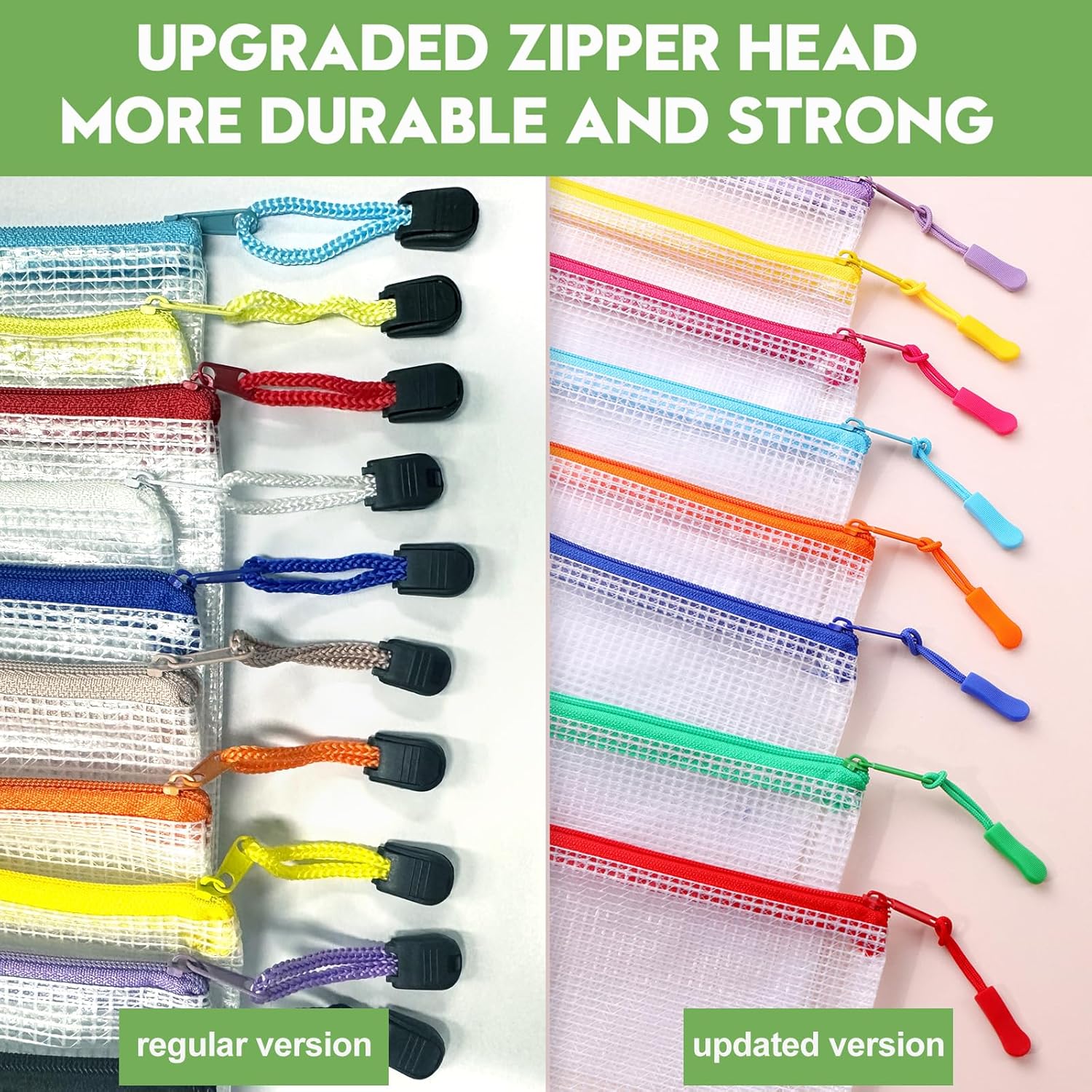 24pcs Mesh Zipper Pouch File Bags Puzzle Storage Bags, A3 17x12 Inches Large Reusable Zipper Pouches for Organizing Classroom Board Game Organization โ image 2