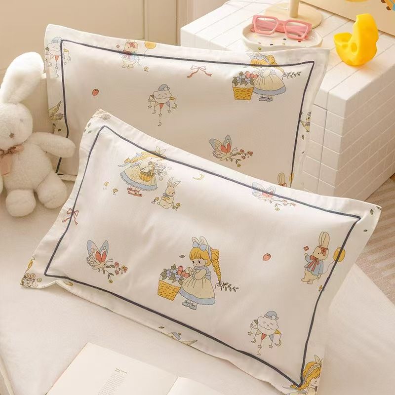 60s Cotton Pillowcase Cartoon Print 30 × 50cm Kindergarten jxx 40 × 60cm (single pillowcase) — image 2
