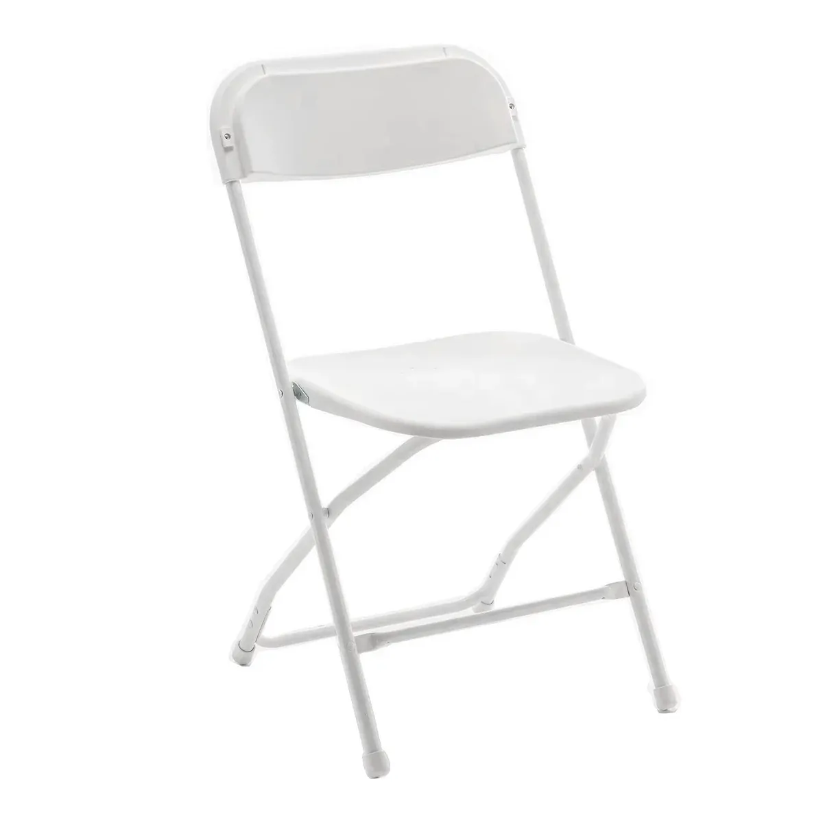 Plastic Folding Chair Office Meeting Chair Staff Training Leisure Chair - White