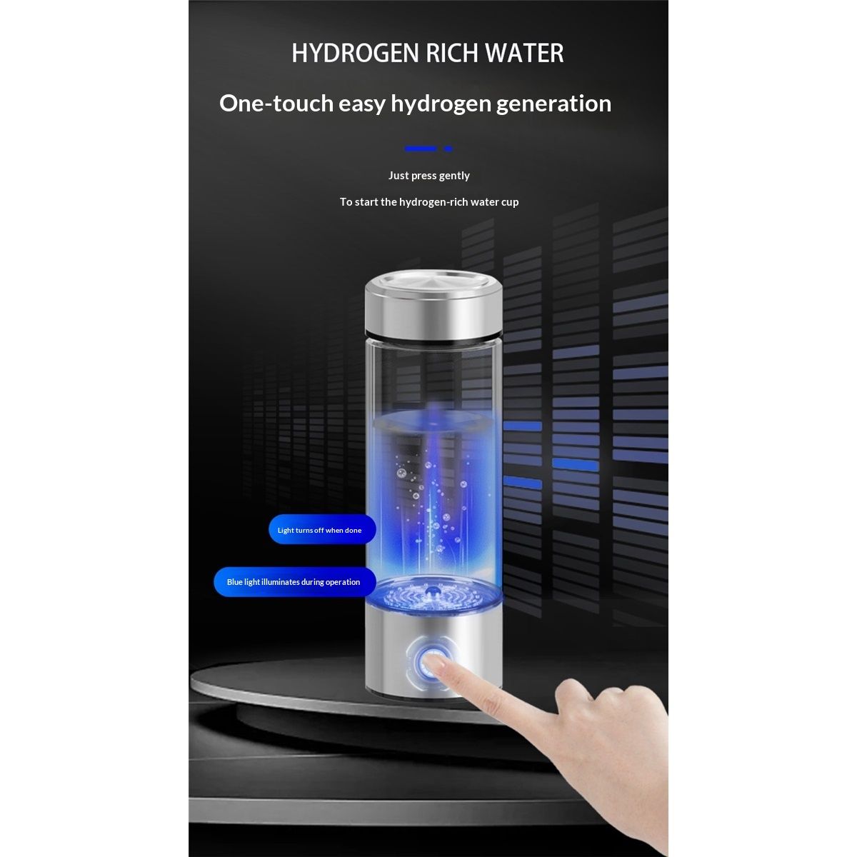 Hydrogen Water Bottle,3Min, Portable 15.2OZ, Rechargeable Hydrogen Water Bottle for Travel, Home, Office – Gift for Family & Friends (Silver) — image 3