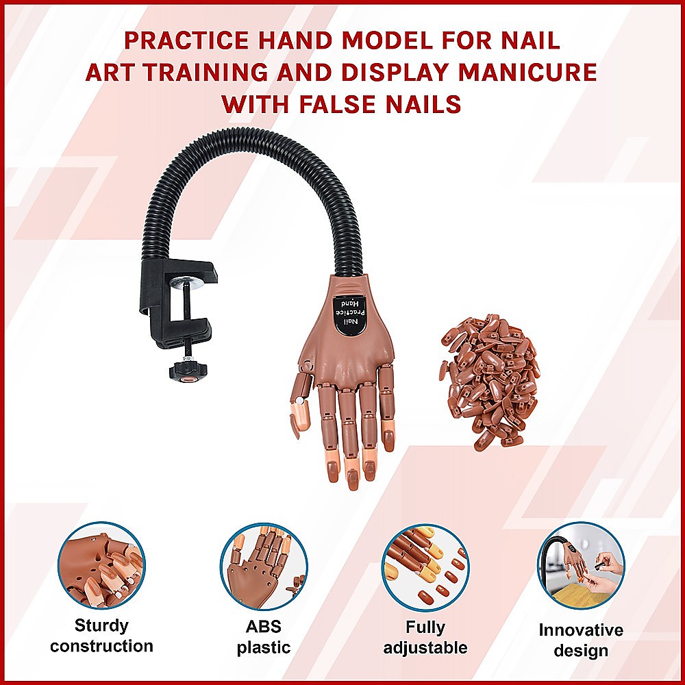Practice Hand Model for Nail Art Training and Display Manicure with false nails โ image 3