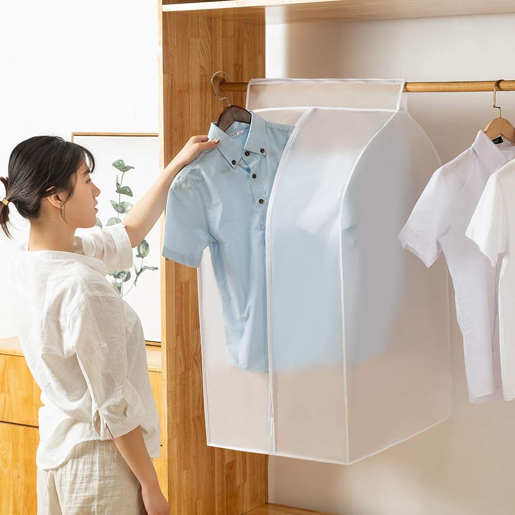 Garment Bags-proof Dust Cover Coat Hanging Clothes Storage Bag Premium Thickened Clothing Organizer Moisture-proof Dust โ image 4