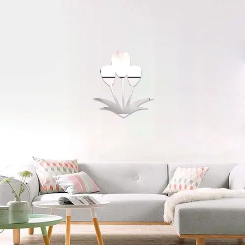 2pcs Wall Sticker Flower Wall Art Room Decor 3D Decorative Stickers Mirror Wall Decorations Wall Decorative Stickers Flower โ image 4