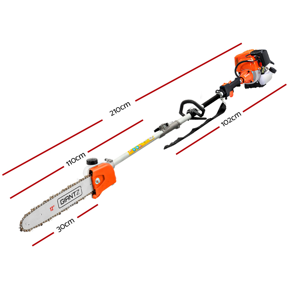 Giantz Pole 4 Stroke Chainsaw Petrol Tree Pruner Long Reach Saw 12 Inch Bar โ image 2