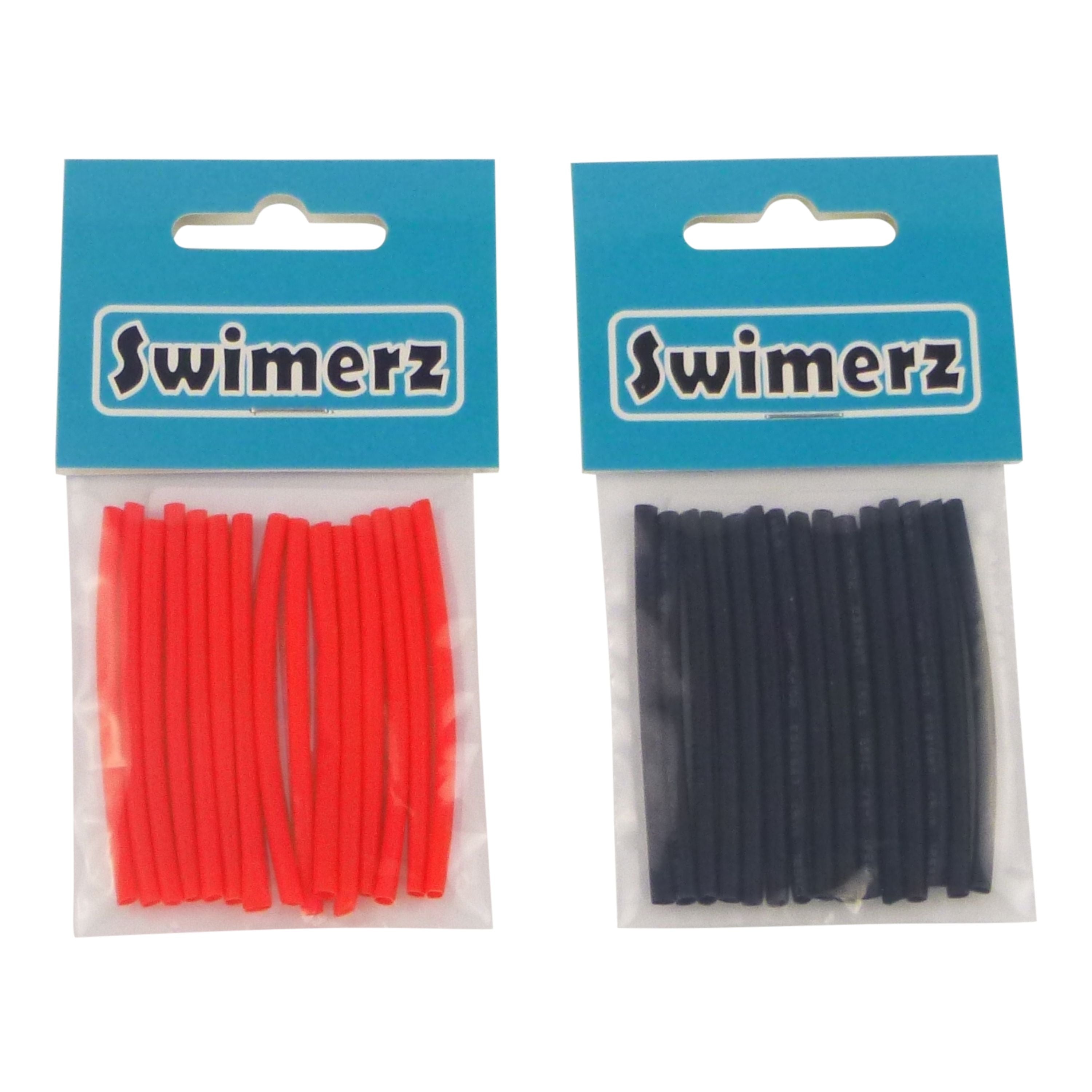 Swimerz Assist Hook Sleeves, 2mm Shrink Tube, Black & Red, 50mmL. Qty 60