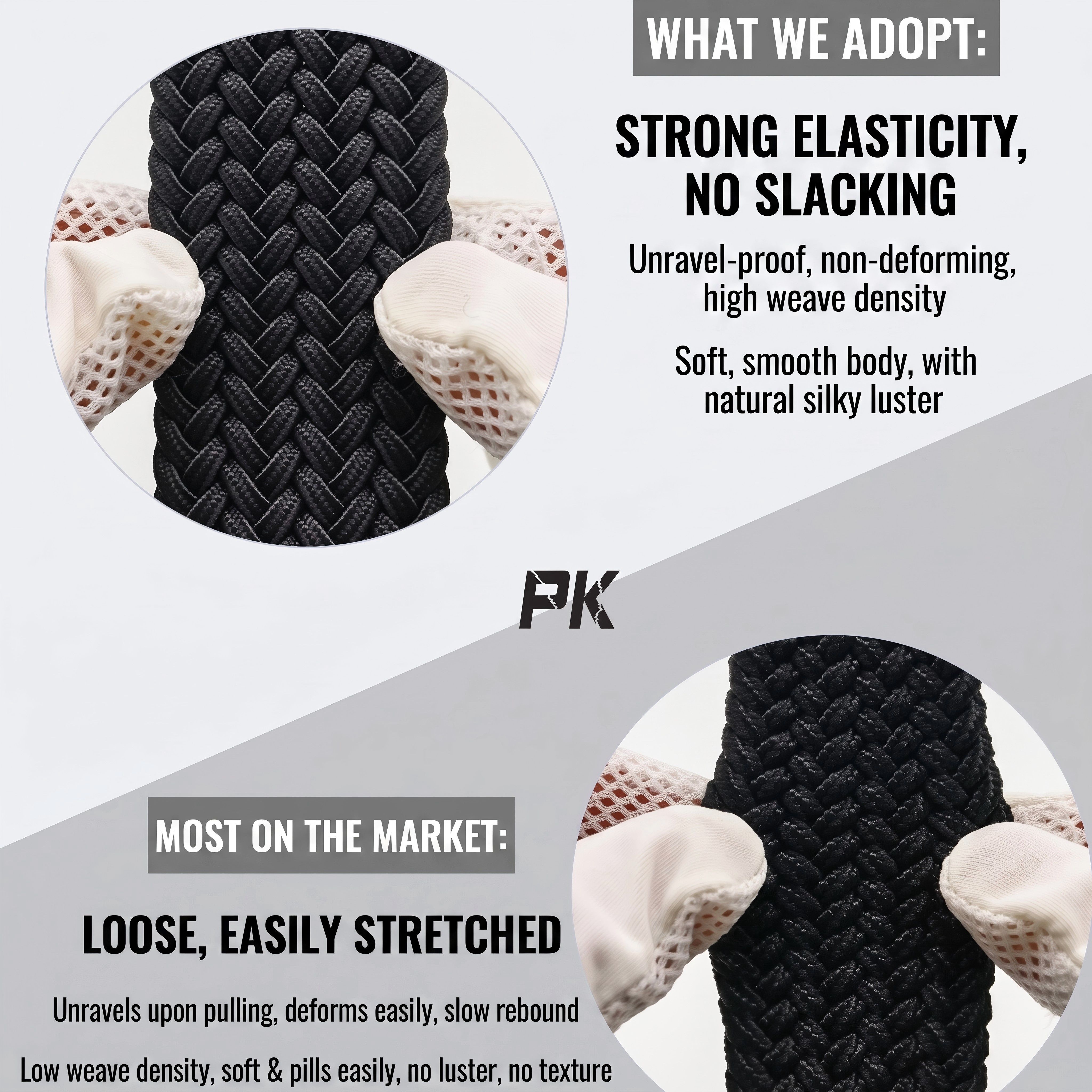 No-Hole Elastic Woven Belt, Unisex Comfortable and Versatile, Strong Elasticity Anti-Loosening, Breathable and Skin-Friendly No Sweating, Essential for Outdoor — image 4